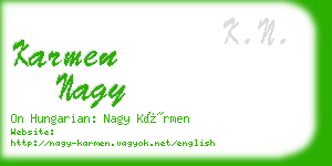 karmen nagy business card